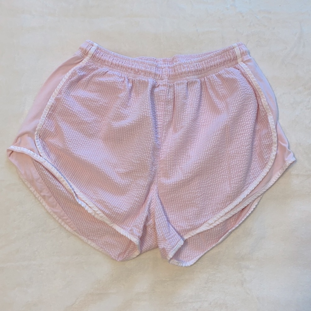 Light Pink Seersucker Shorts